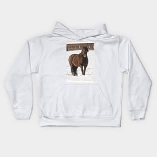 Winter Horse Kids Hoodie